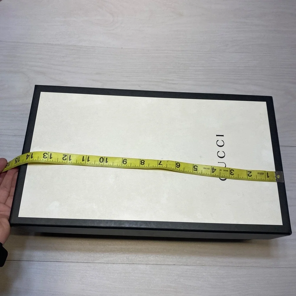 Authentic‎ Gucci Womens Men's EMPTY Shoe BOX ONLY Black / White 14x8